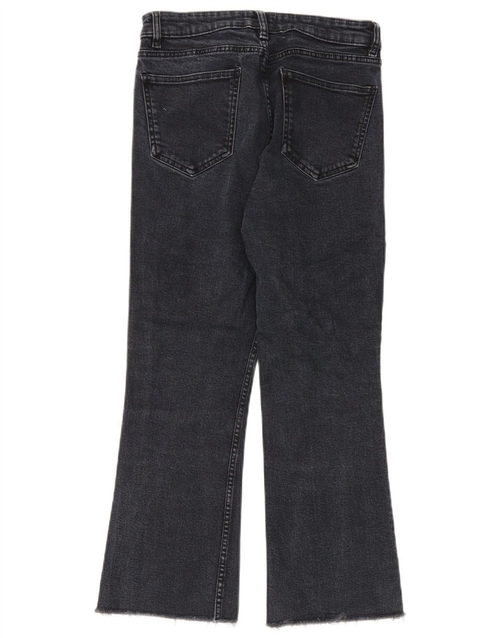 Zara Womens Cropped Jeans EU 40 Medium W30 L25 Navy Blue Cotton