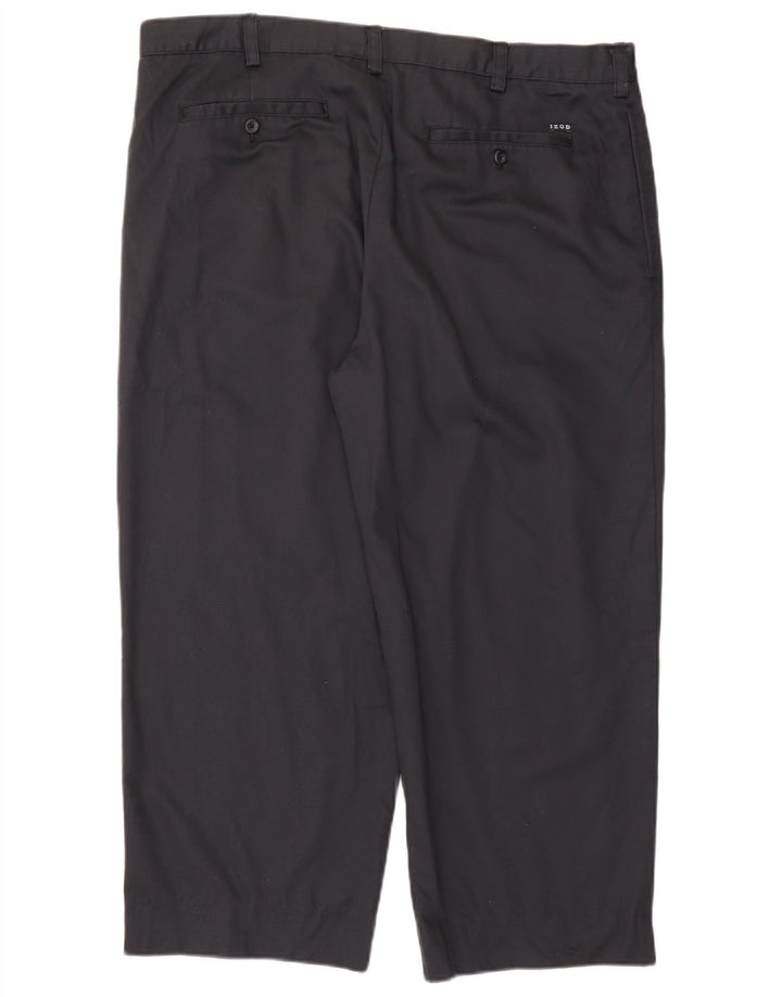 IZOD Mens Classic Fit Cropped Trousers W40 L25 Navy Blue