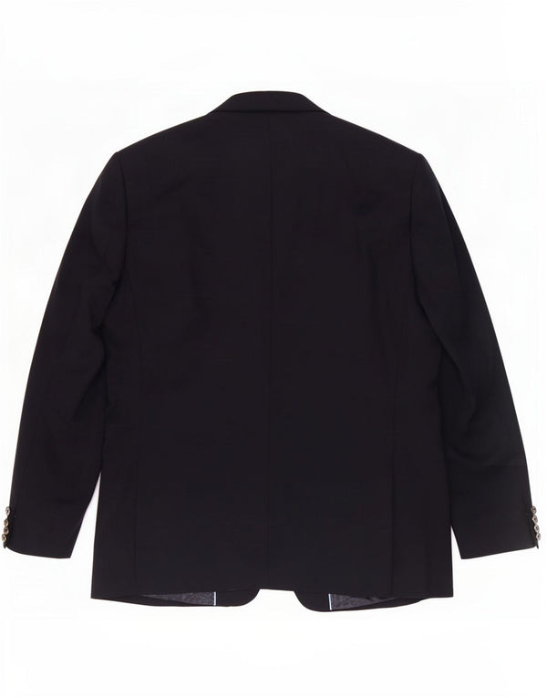 Marks & Spencer Mens 2 Button Blazer Jacket UK 46 XL Navy Blue New Wool