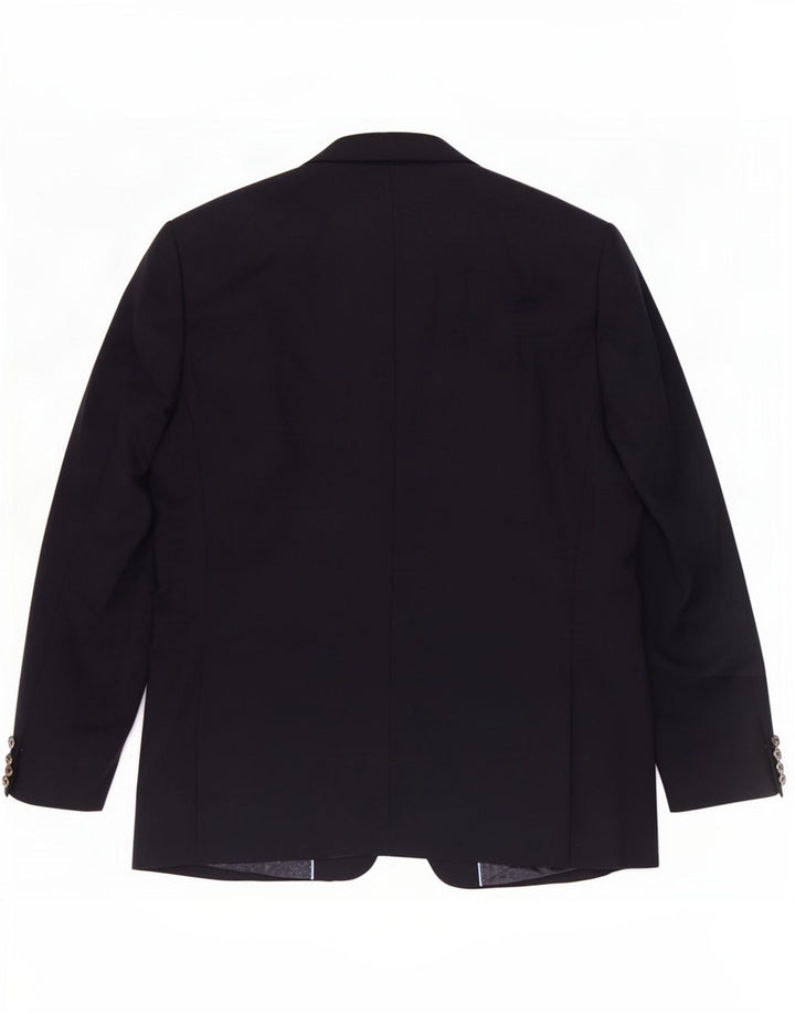 Marks & Spencer Mens 2 Button Blazer Jacket UK 46 XL Navy Blue New Wool