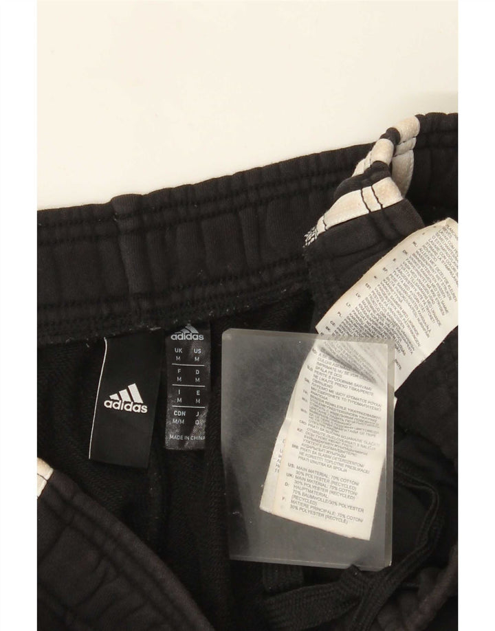 Adidas Mens Tracksuit Trousers Medium Black Cotton
