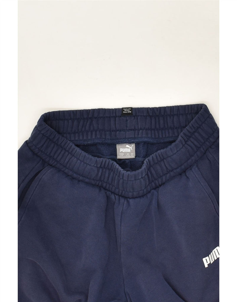 PUMA Boys Tracksuit Trousers Joggers 13-14 Years Navy Blue Cotton | Vintage Puma | Thrift | Second-Hand Puma | Used Clothing | Messina Hembry 