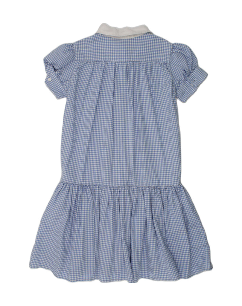 RALPH LAUREN Girls Short Sleeve Drop Waist Dress 11-12 Years Blue Check | Vintage Ralph Lauren | Thrift | Second-Hand Ralph Lauren | Used Clothing | Messina Hembry 