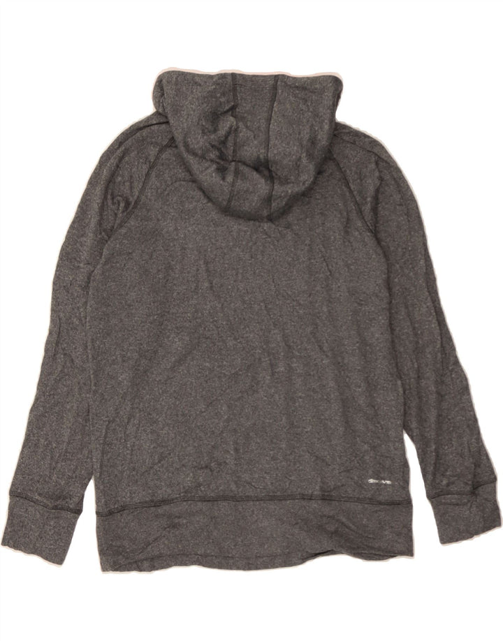 ADIDAS Womens Climawarm Hoodie Jumper UK 12 Medium Grey Polyester Vintage Adidas and Second-Hand Adidas from Messina Hembry 