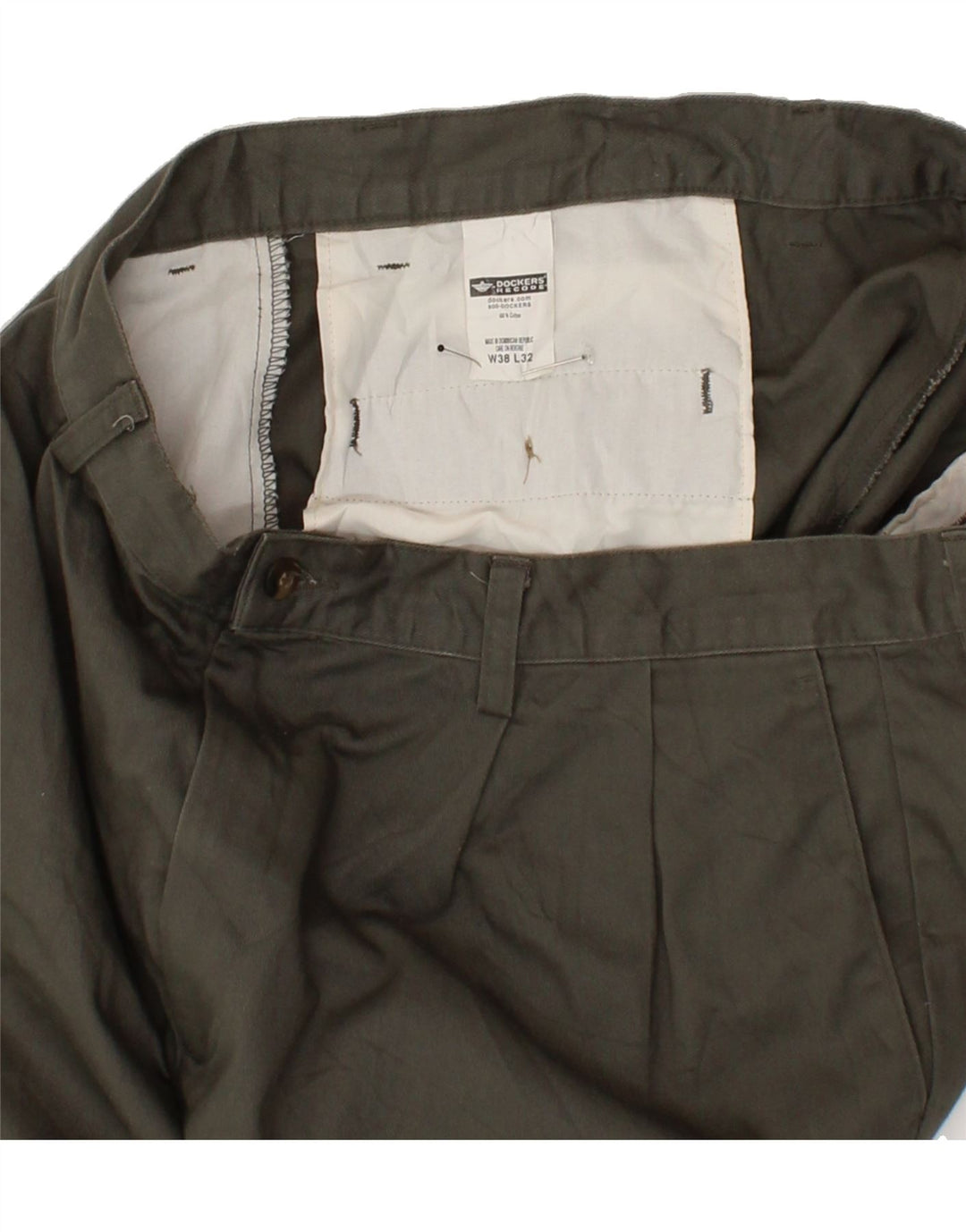 DOCKERS Mens Pegged Chino Shorts W38 XL Khaki Cotton Vintage Dockers and Second-Hand Dockers from Messina Hembry 
