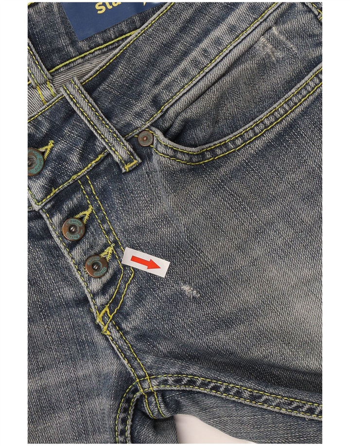 Dondup Womens Straight Jeans W29 L28 Blue Cotton