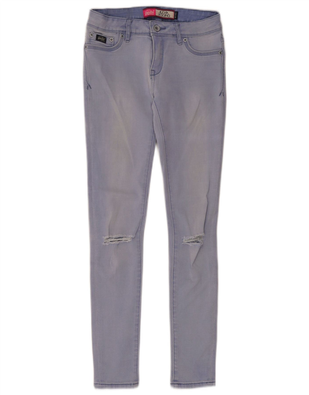 Superdry Womens Alexia Distressed Jegging Jeans W25 L30 Blue Cotton