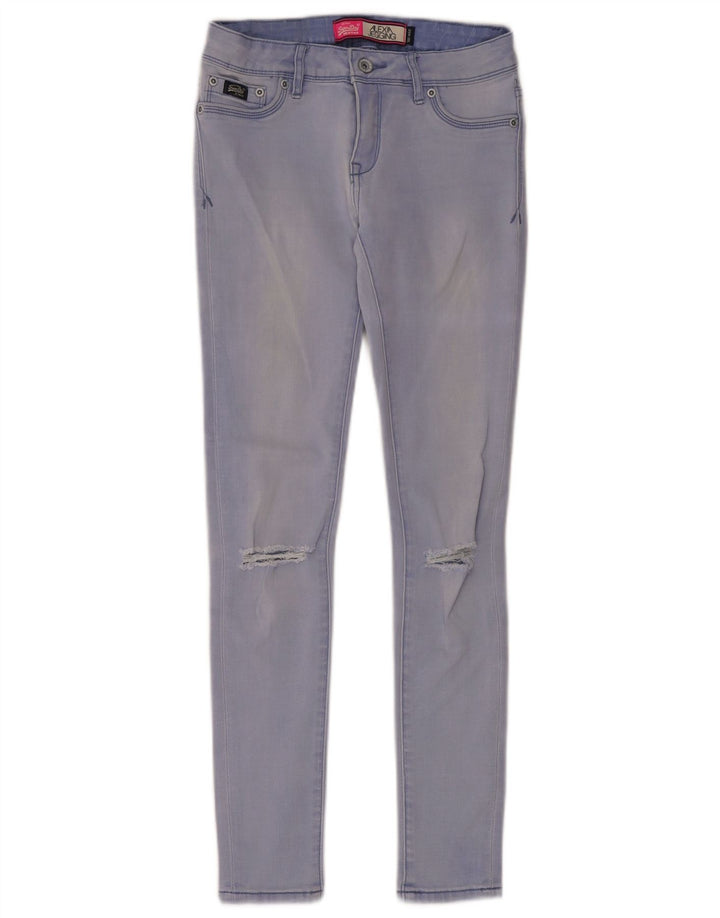 Superdry Womens Alexia Distressed Jegging Jeans W25 L30 Blue Cotton