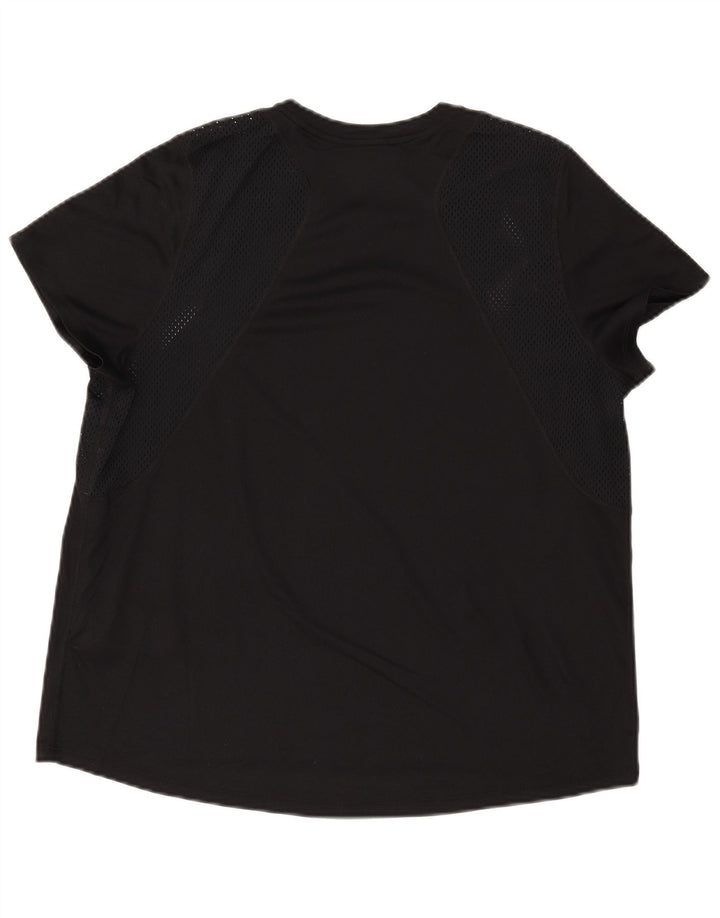 Nike Womens Dri Fit T-Shirt Top UK 18 XL Black Polyester