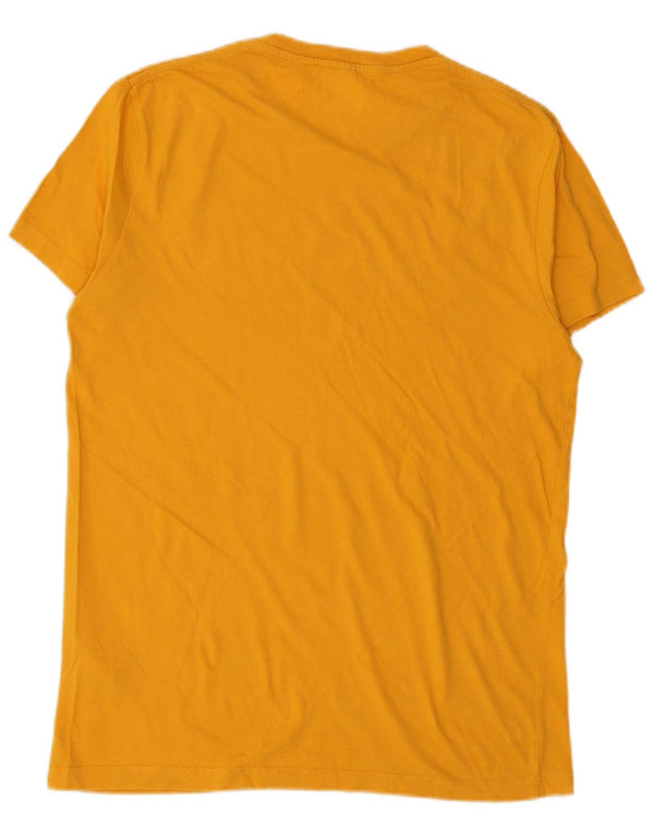 JACK WILLS Mens T-Shirt Top Small Yellow Cotton