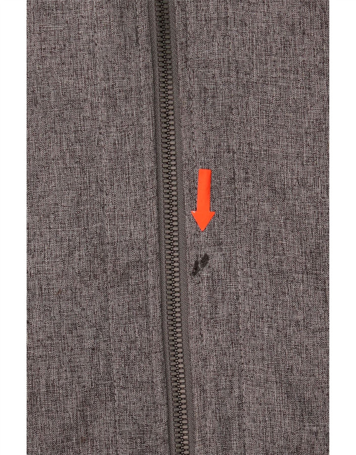 TOMMY HILFIGER Mens Hooded Bomber Jacket UK 38 Medium Grey Polyester Vintage Tommy Hilfiger and Second-Hand Tommy Hilfiger from Messina Hembry 