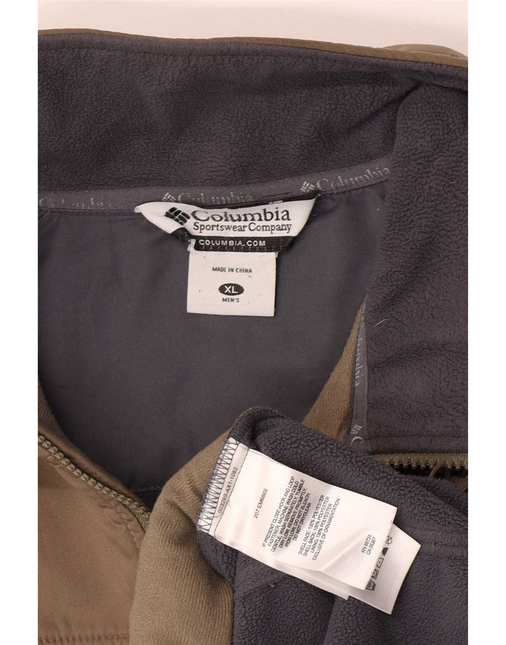 Columbia Mens Bomber Jacket UK 42 XL Khaki Polyester