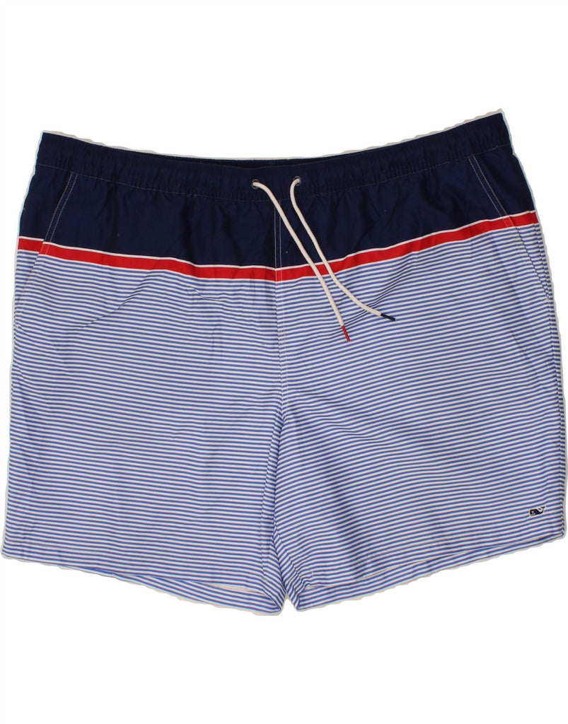VINEYARD VINES Mens Sport Shorts 2XL Blue Colourblock Polyester Vintage Vineyard Vines and Second-Hand Vineyard Vines from Messina Hembry 