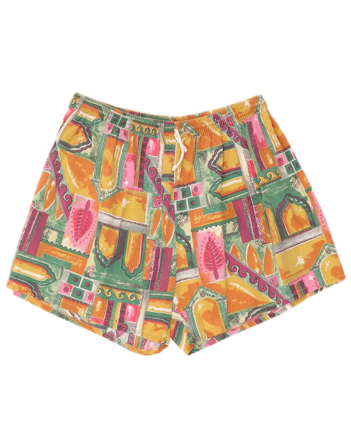 Vintage Mens Swimming Shorts Medium  Multicoloured Patchwork Cotton