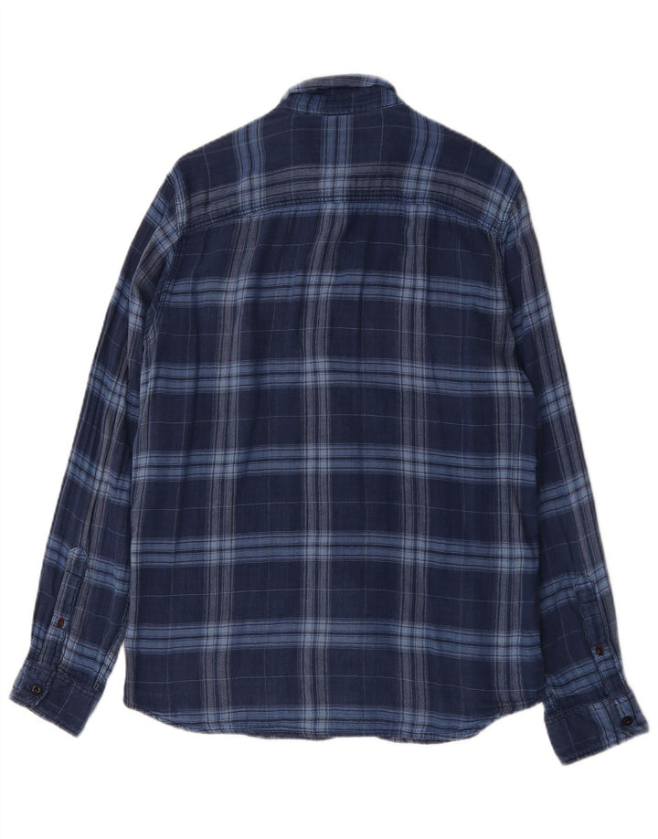 Jack & Jones Mens Flannel Shirt Large Blue Check