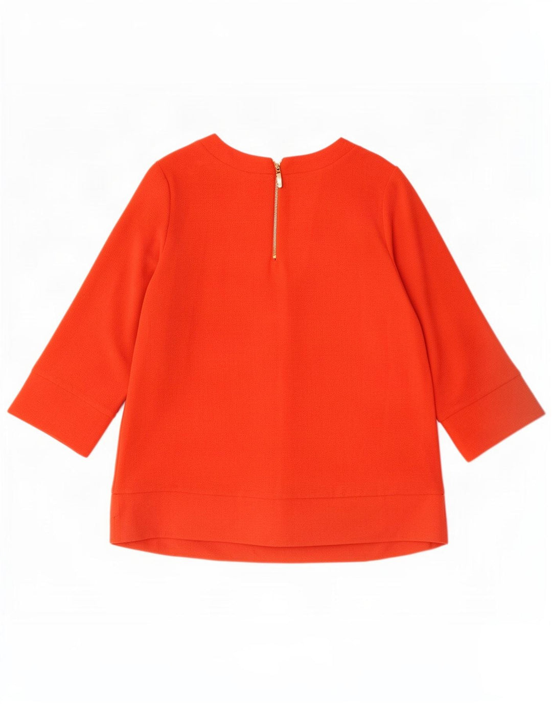 Marks & Spencer Womens Top 3/4 Sleeve UK 12 Medium Orange Polyester