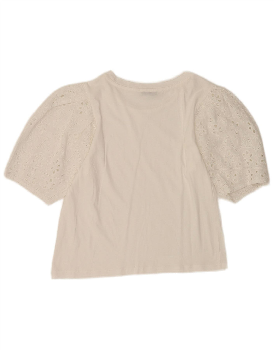 Zara Womens Crop Blouse Top UK 10 Small White
