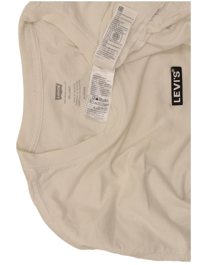 Levi's Mens Relaxed Graphic T-Shirt Top XL White Cotton