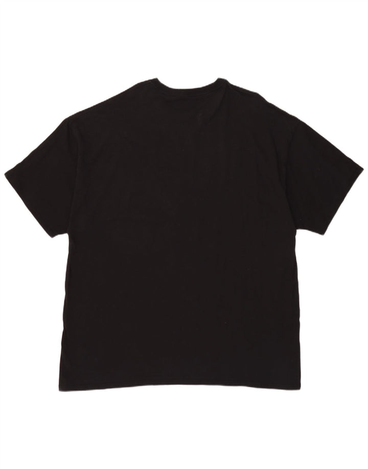 Champion Mens Graphic T-Shirt Top 3XL Black Cotton