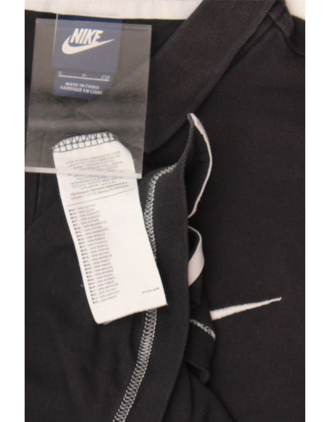 NIKE Mens Polo Shirt Small Black Cotton Vintage Nike and Second-Hand Nike from Messina Hembry 