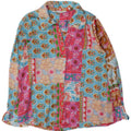 Zara Womens Long Sleeve Blouse Top UK 14 Medium Multicoloured Patchwork