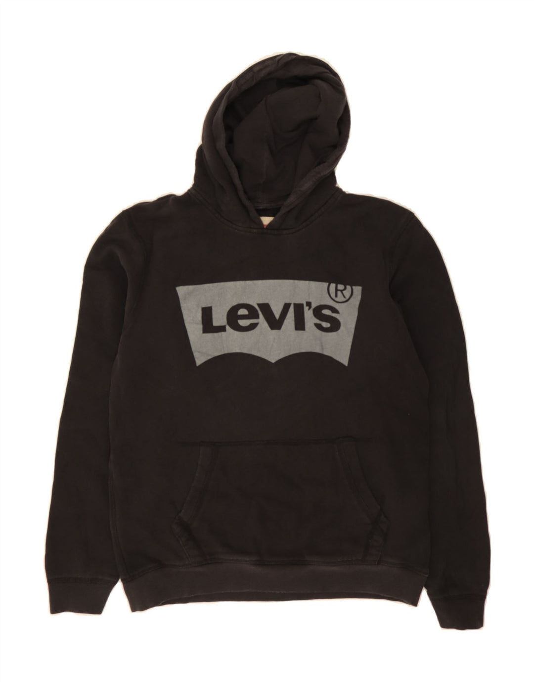 LEVI'S Boys Graphic Hoodie Jumper 15-16 Years Black Cotton Vintage Levi's and Second-Hand Levi's from Messina Hembry 
