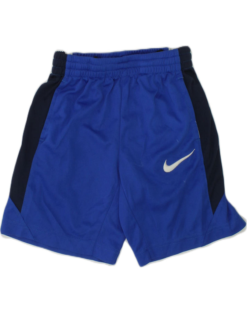 NIKE Boys Sport Shorts 6-7 Years Large Blue Polyester | Vintage Nike | Thrift | Second-Hand Nike | Used Clothing | Messina Hembry 