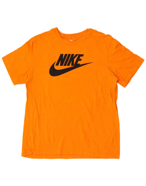 Nike Mens Graphic T-Shirt Top Large Orange