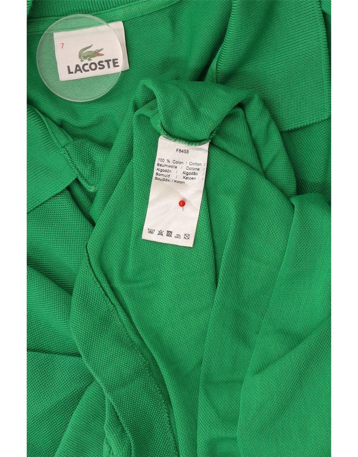 Lacoste Mens Polo Shirt Size 7 2XL Green Cotton