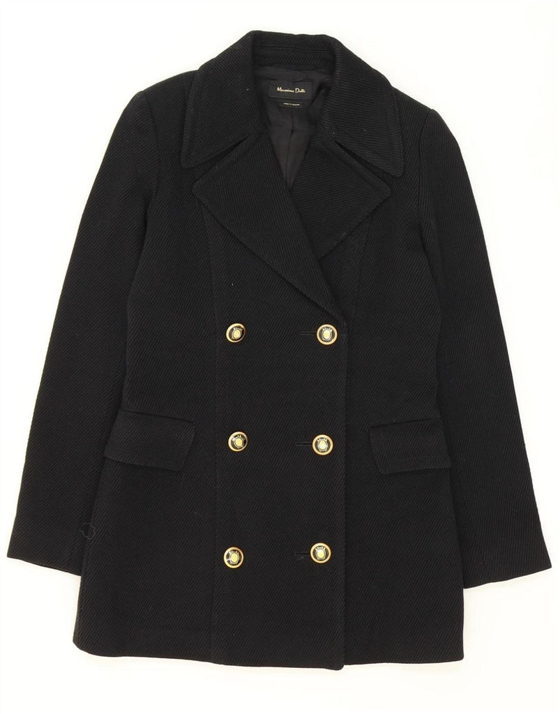 MASSIMO DUTTI Womens Double Breasted Coat EU 36 XS Black Vintage Massimo Dutti and Second-Hand Massimo Dutti from Messina Hembry 
