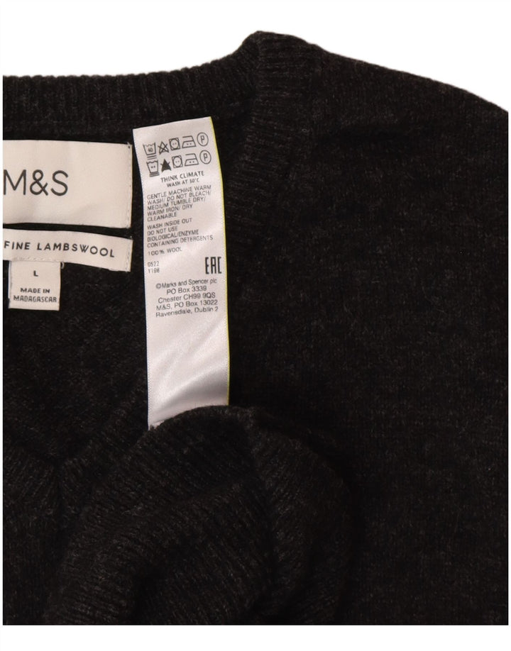 Marks & Spencer Mens Vest Tank Top Large Grey Lambswool