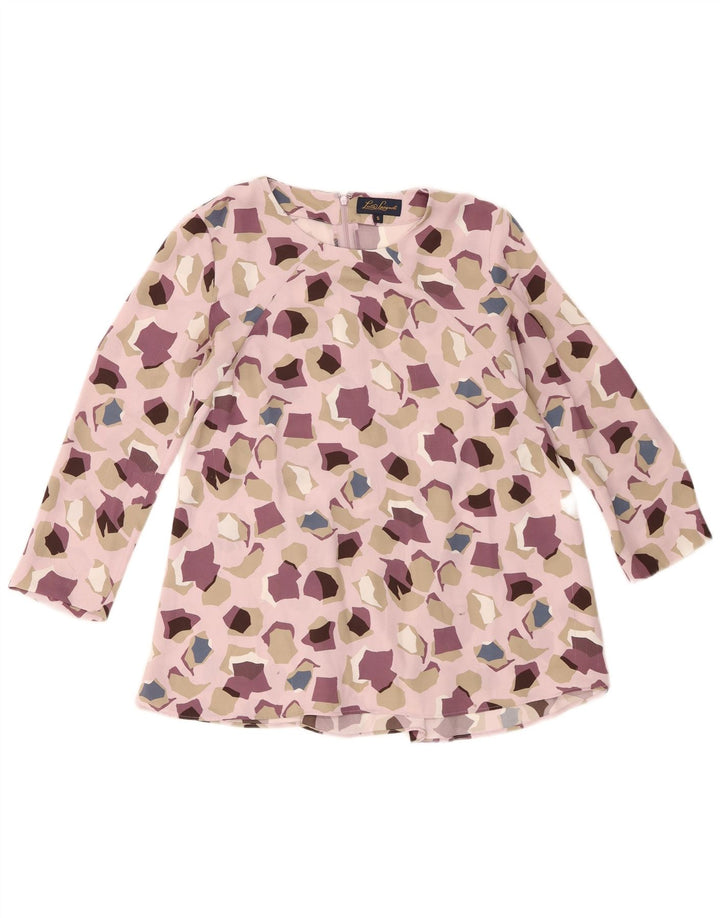 Luisa Spagnoli Womens Abstract Pattern Blouse Top UK 10 Small Purple