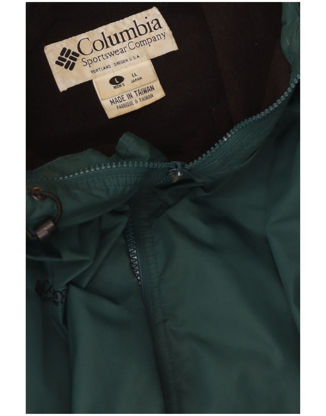 Columbia Mens Hooded Windbreaker Jacket UK 40 Large Green