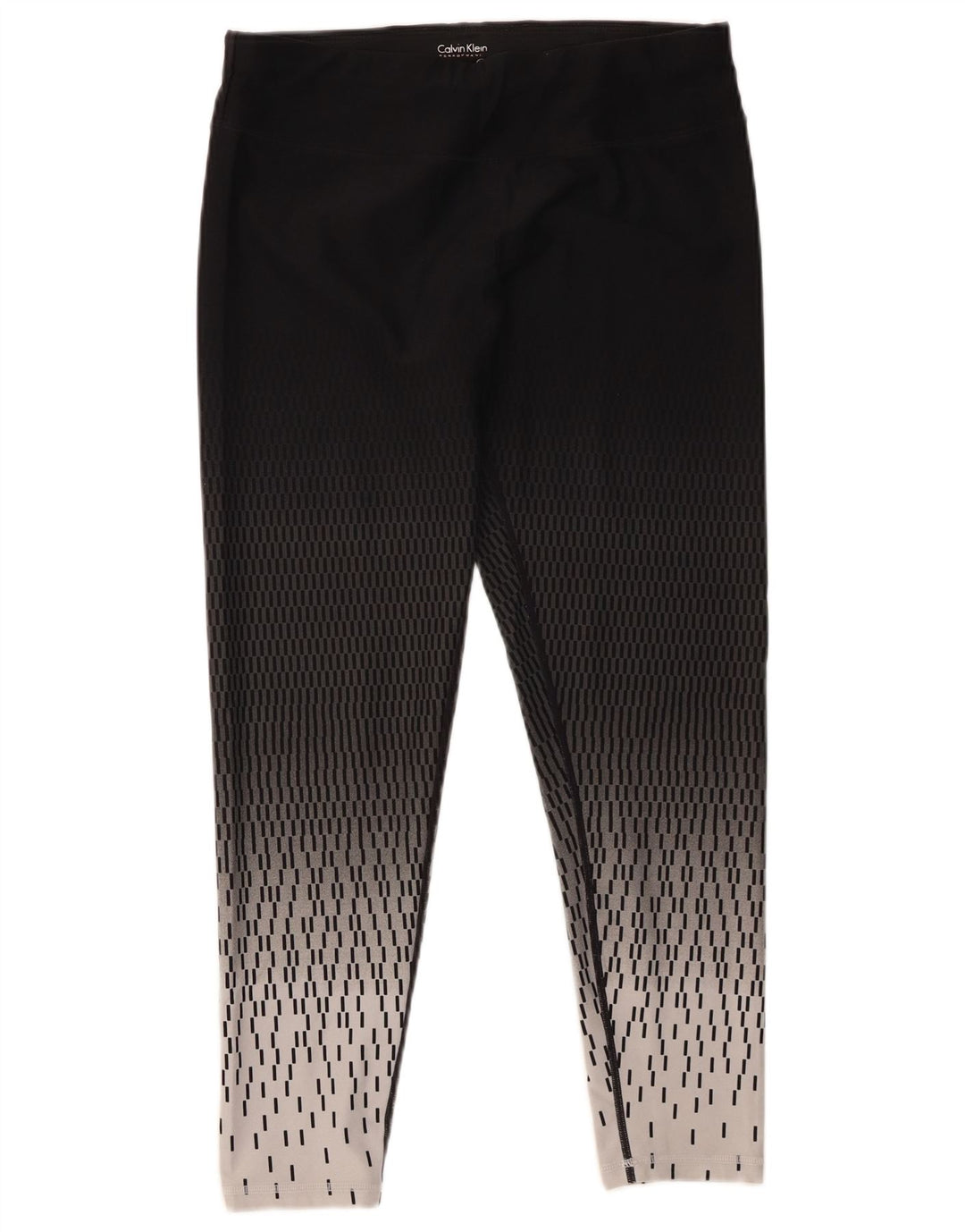 Calvin Klein Womens Leggings UK 14 Large Black Geometric