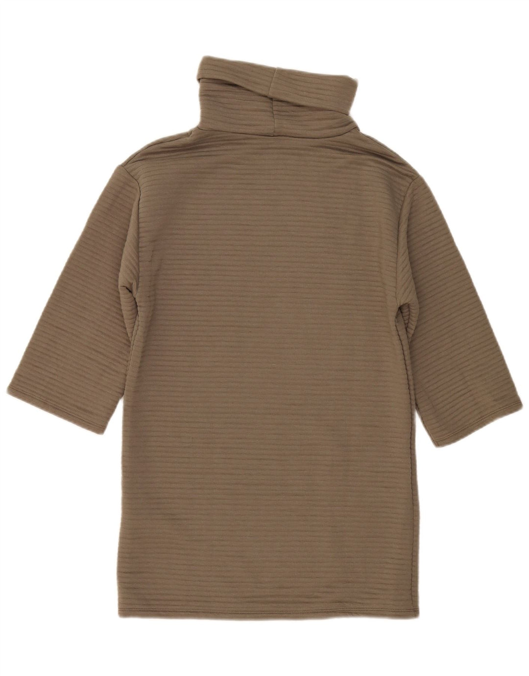 Zara Womens 3/4 Sleeve Oversized Shift Dress UK 10 Small Khaki Polyester