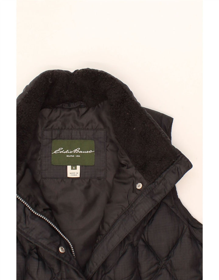 EDDIE BAUER Womens Padded Gilet UK 10 Small Black Nylon Vintage Eddie Bauer and Second-Hand Eddie Bauer from Messina Hembry 