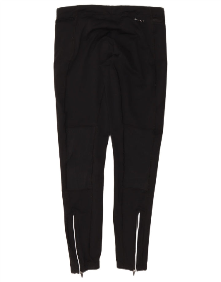 Nike Womens Dri Fit Leggings UK 12 Medium Black Polyester