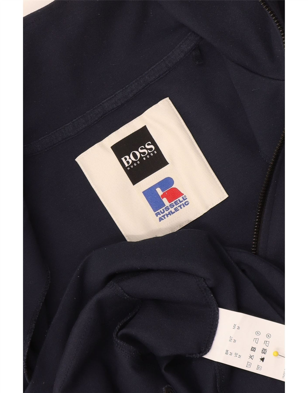 Hugo Boss Mens Tracksuit Top Jacket Medium Navy Blue Viscose