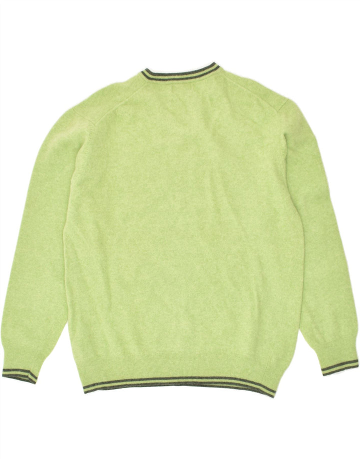 KAPPA Boys V-Neck Jumper Sweater 15-16 Years 3XL Green Virgin Wool | Vintage Kappa | Thrift | Second-Hand Kappa | Used Clothing | Messina Hembry 
