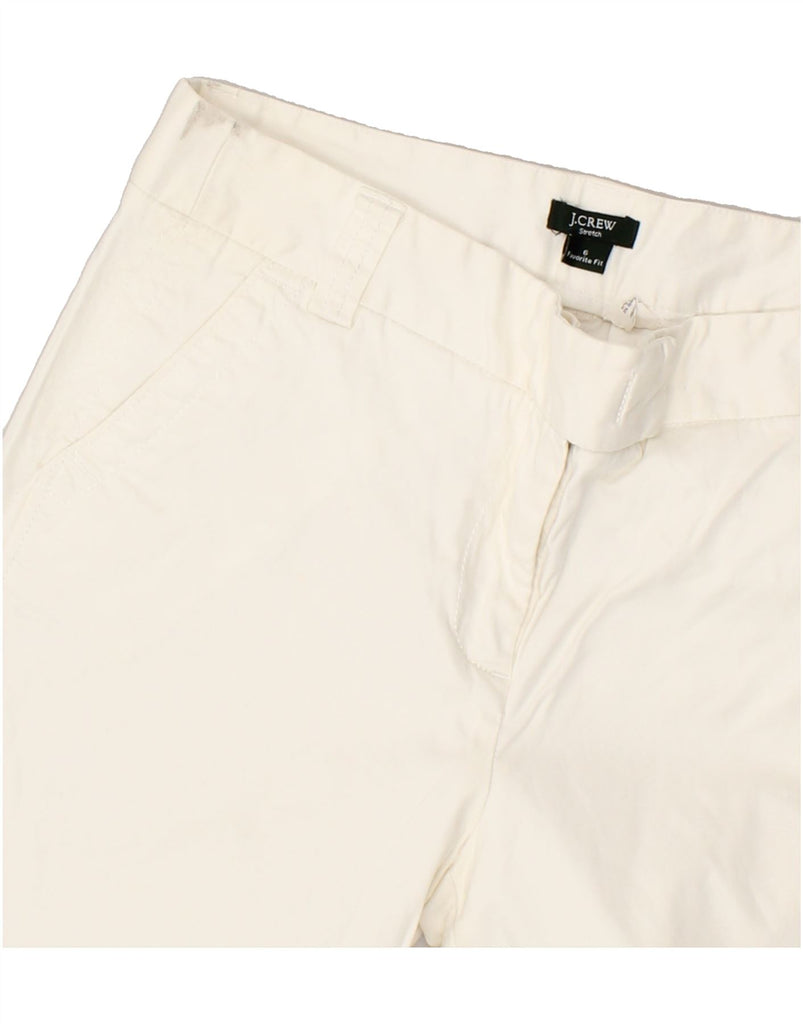 J. CREW Womens Favorite Fit Capri Chino Trousers US 6 Medium W30 L18 White | Vintage J. Crew | Thrift | Second-Hand J. Crew | Used Clothing | Messina Hembry 