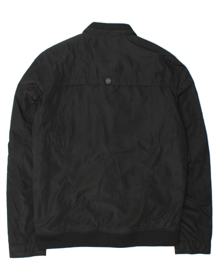 JACK & JONES Mens Bomber Jacket UK 36 Small Black Polyester Vintage Jack & Jones and Second-Hand Jack & Jones from Messina Hembry 
