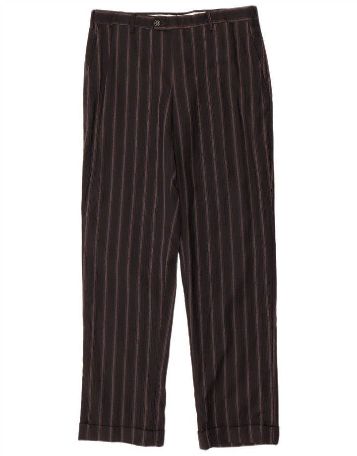 PAL ZILERI Mens 3 Button 2 Piece Suit IT 50 Large W34 L33 Black Striped