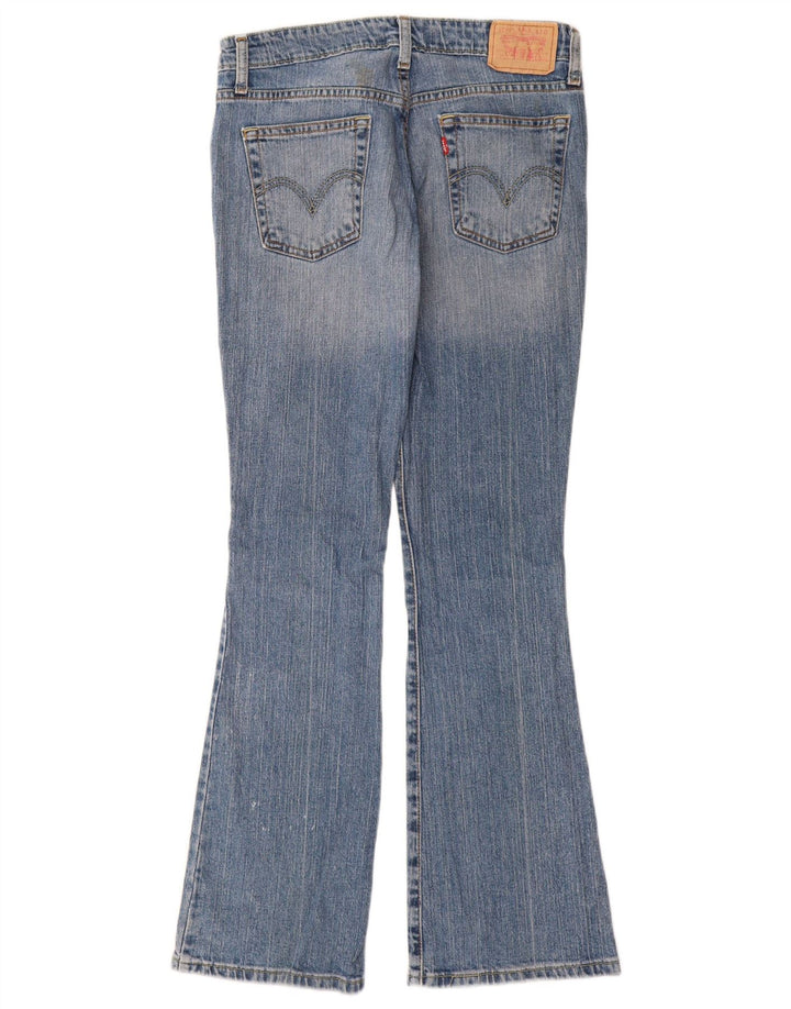 Levi's Womens 518 Super Low Bootcut Jeans W28 L32 Blue Cotton