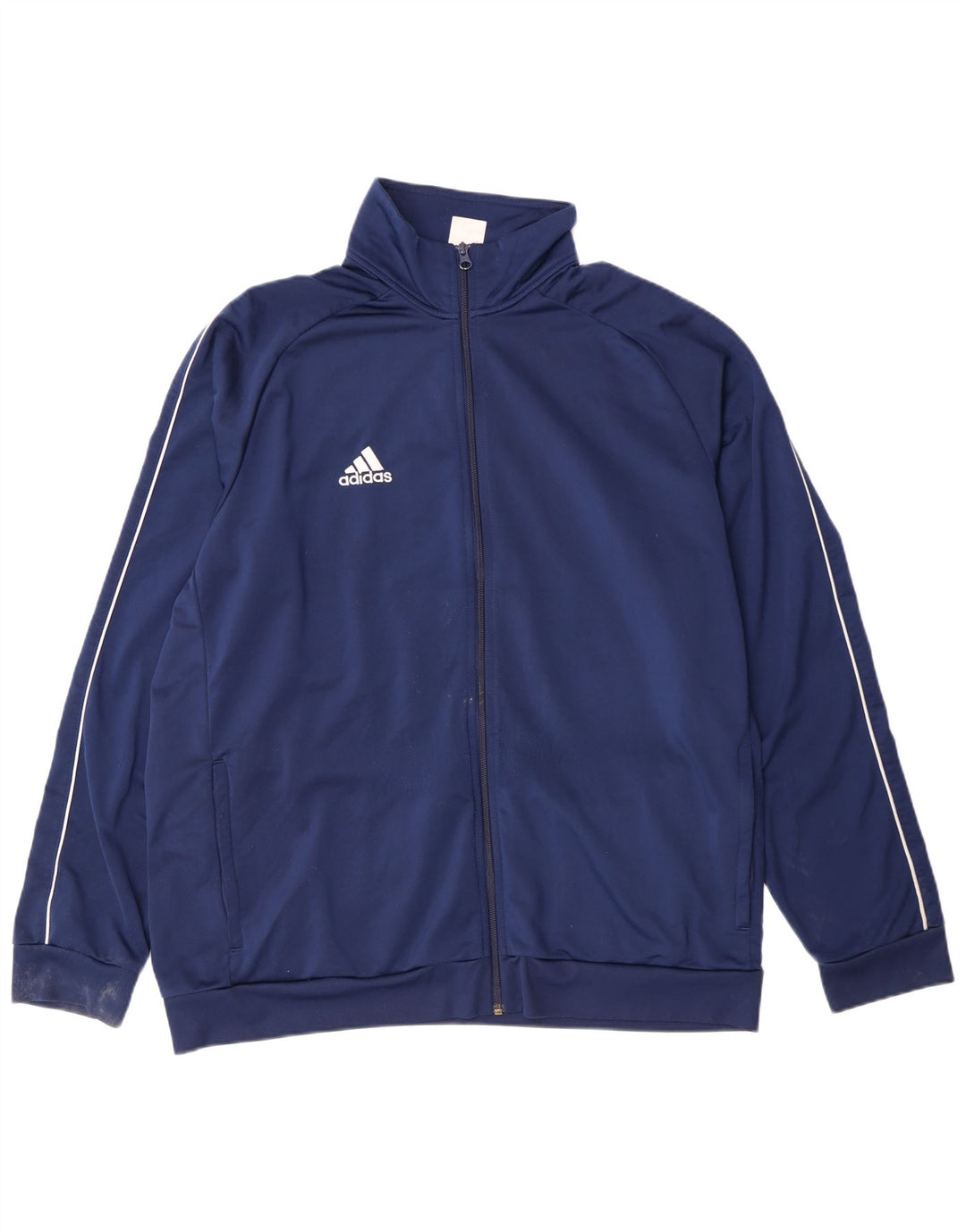 Adidas Mens Tracksuit Top Jacket 2XL Navy Blue Polyester