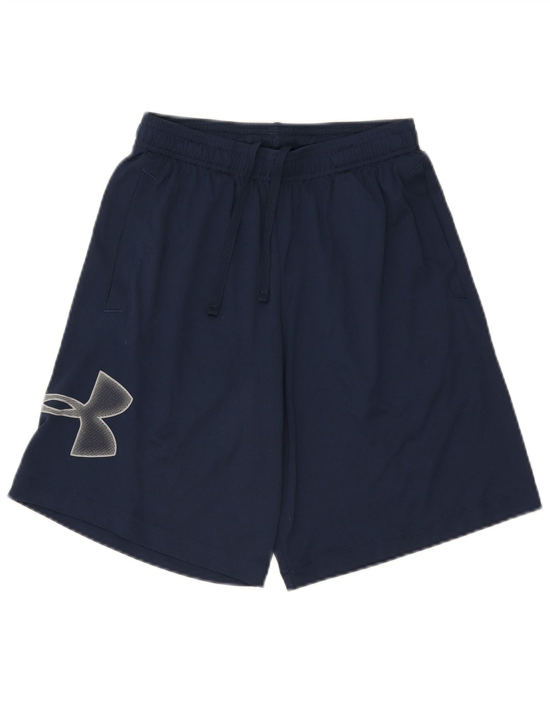 UNDER ARMOUR Mens Graphic Sport Shorts Small  Navy Blue Polyester
