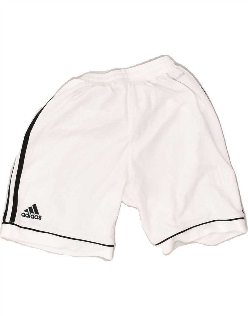 ADIDAS Boys Climalite Sport Shorts 11-12 Years White Polyester | Vintage Adidas | Thrift | Second-Hand Adidas | Used Clothing | Messina Hembry 