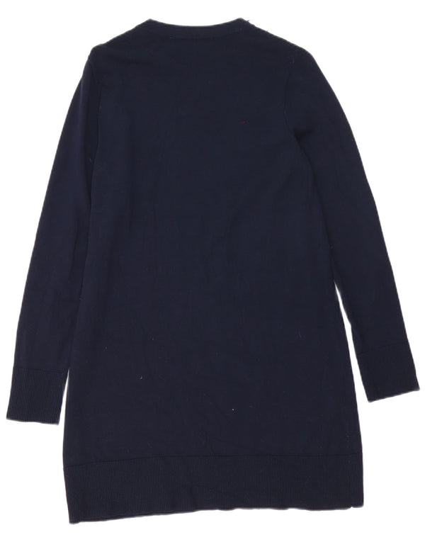 Zara Womens Long Sleeve Jumper Dress UK 10 Small Navy Blue