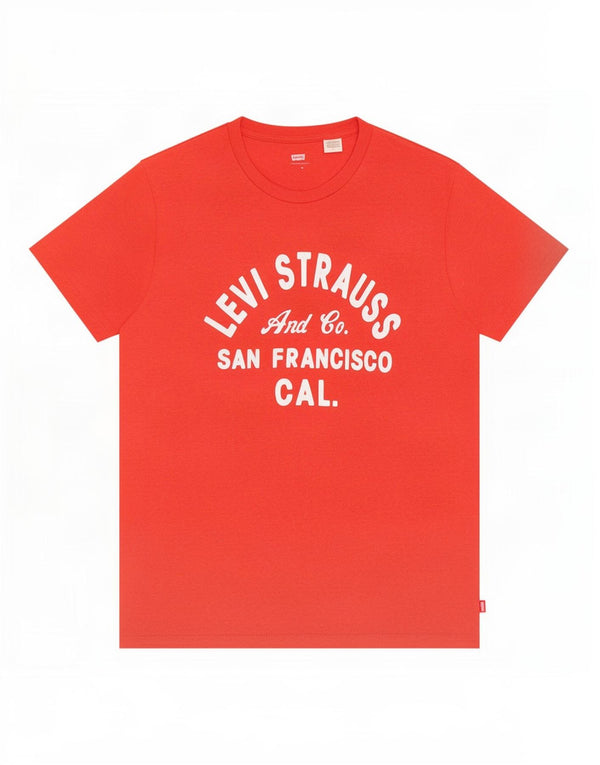 Levi's Mens Graphic T-Shirt Top Medium Red Cotton