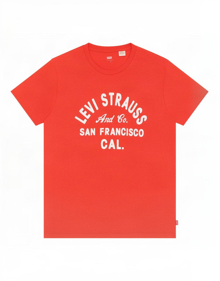 Levi's Mens Graphic T-Shirt Top Medium Red Cotton