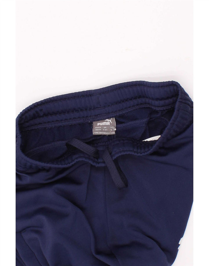 Puma Boys Tracksuit Trousers 7-8 Years Navy Blue Polyester